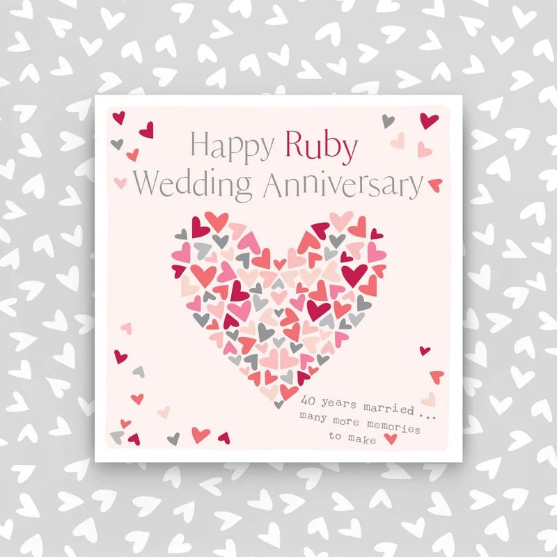 Molly Mae Happy Ruby Anniversary Wedding Card