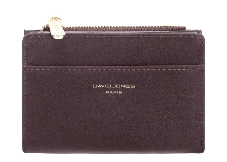 David Jones (P173) Small Compact Purse with Card &amp; Coins - Hot Chocolate