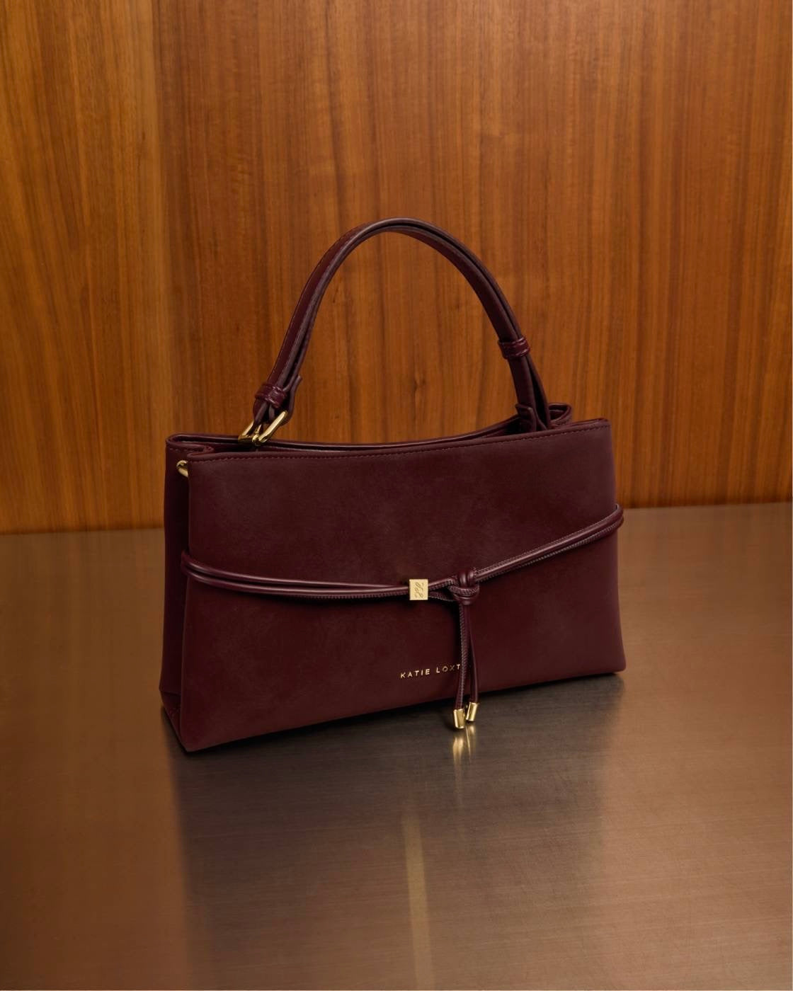 Katie Loxton - Lori -Small Crossbody Handbag - Cherry Suedette