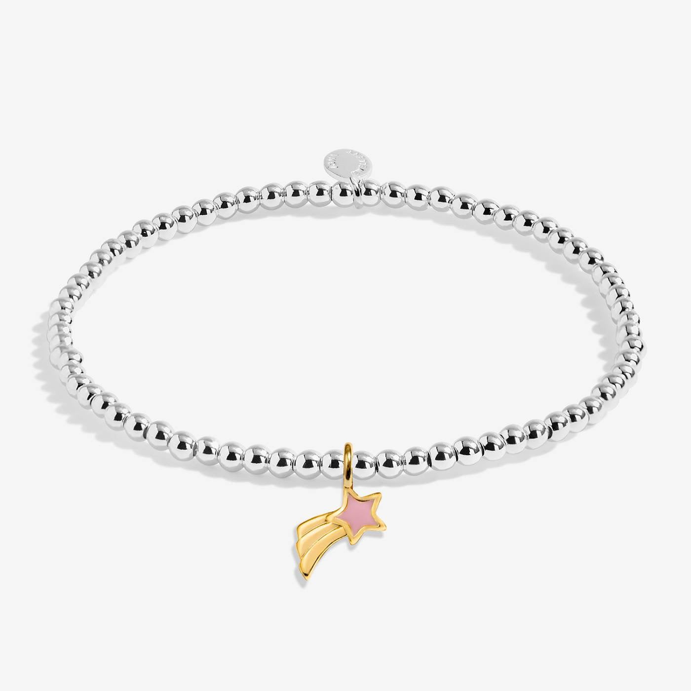 Joma Jewellery KIDS Confetti - You are the Brightest Star -  Silver Stretch Bracelet
