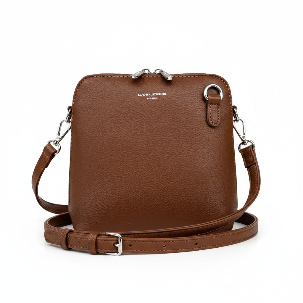 David Jones -(NV6101-5B) Minnie Small Crossbody Bag - Red Mud