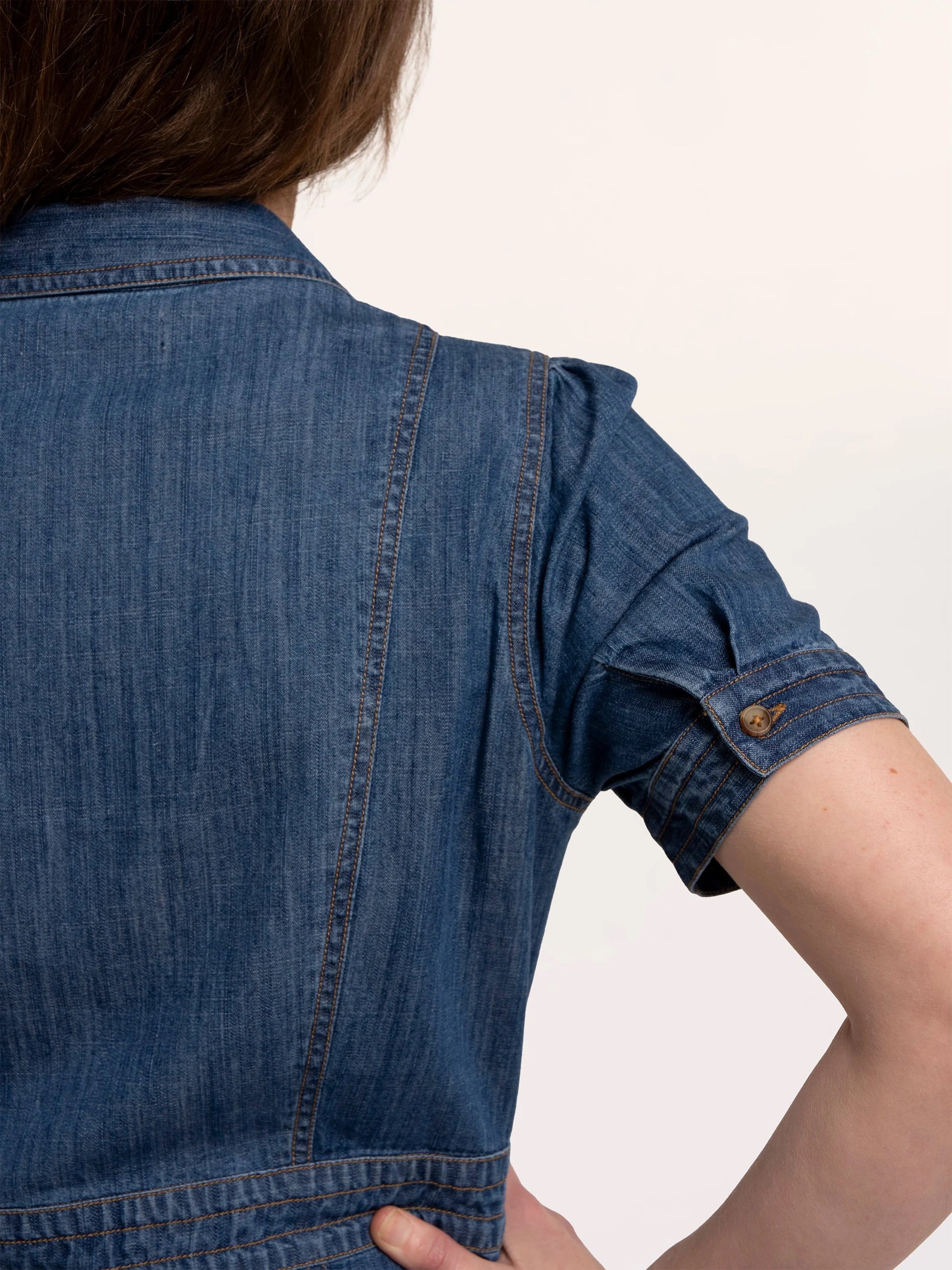 Brakeburn - Apple - Denim Maxi Dress - Mid Wash Blue Denim