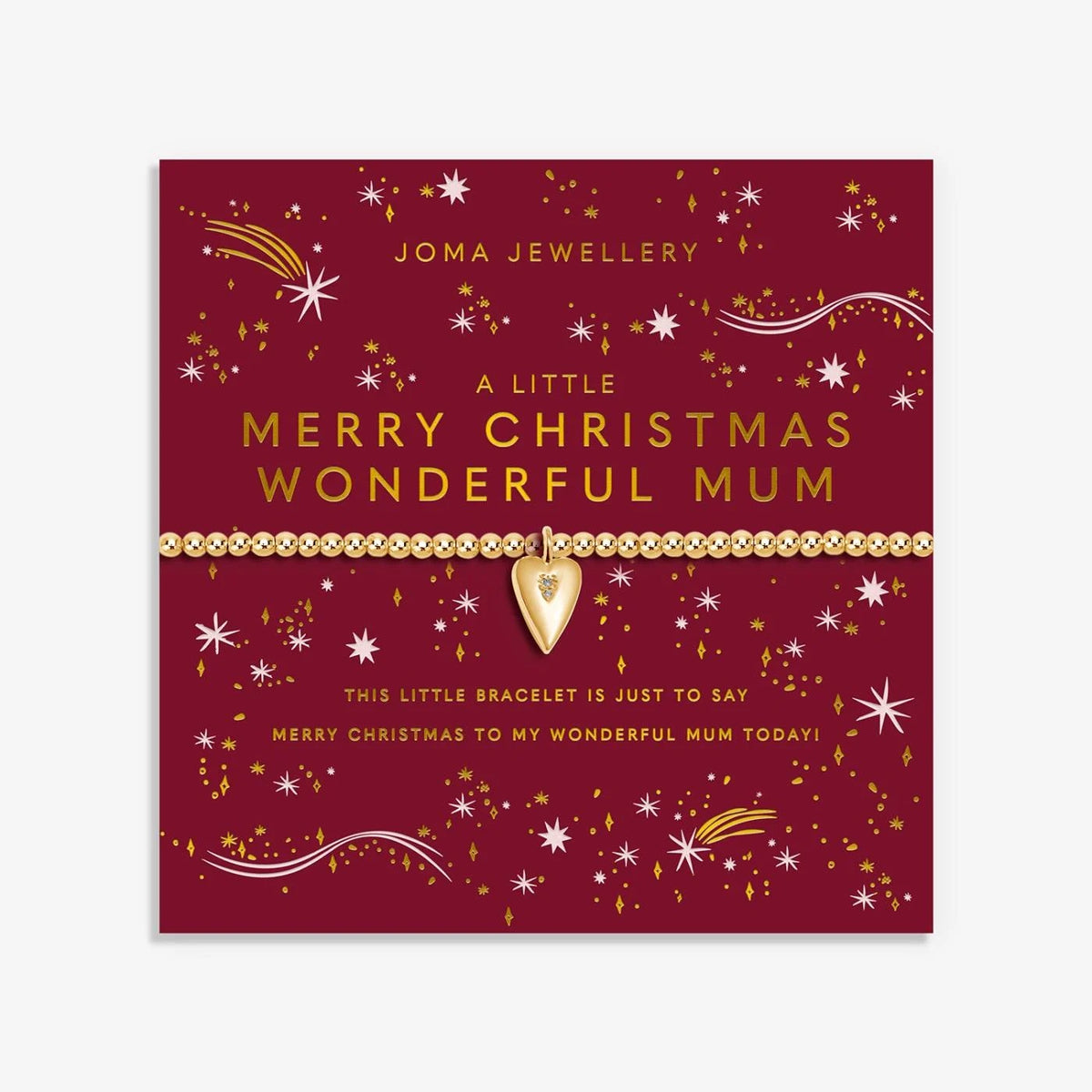 Joma Jewellery - A Little Merry Christmas Wonderful Mum - Gold Plated Bracelet