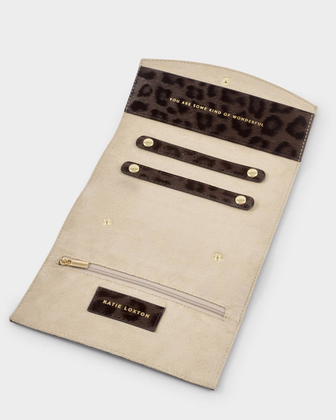 Katie Loxton - Jewellery &amp; Accessories Organiser Travel Case - Chocolate Leopard NEW