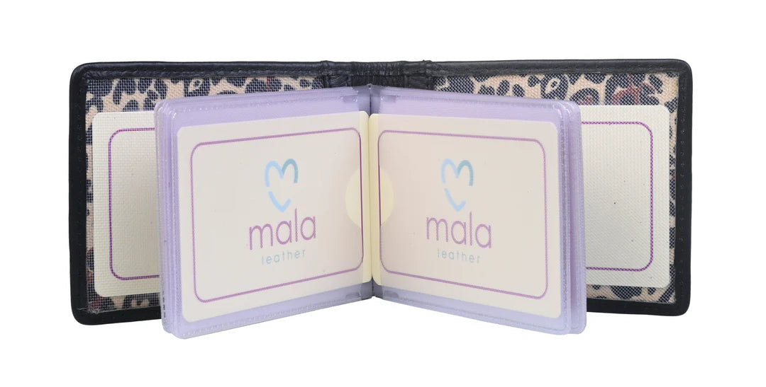 Mala Leather Matrah Card And ID Holder - Leopard Print