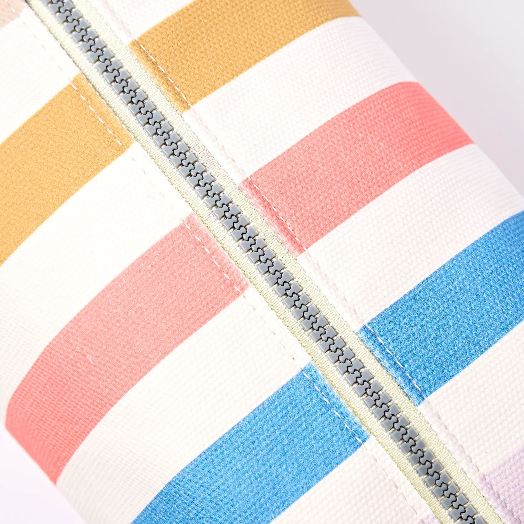 Roka Mayfair Small Wash Bag -Cotton Canvas - Pastel Multi Stripe