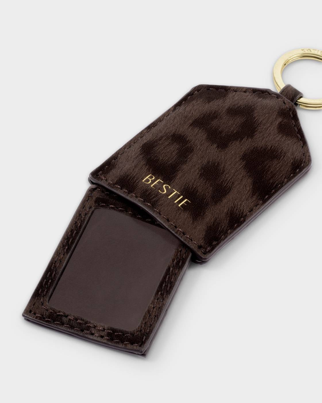 Katie Loxton - Bestie - Gift Boxed Photo Keyring - Chocolate Leopard