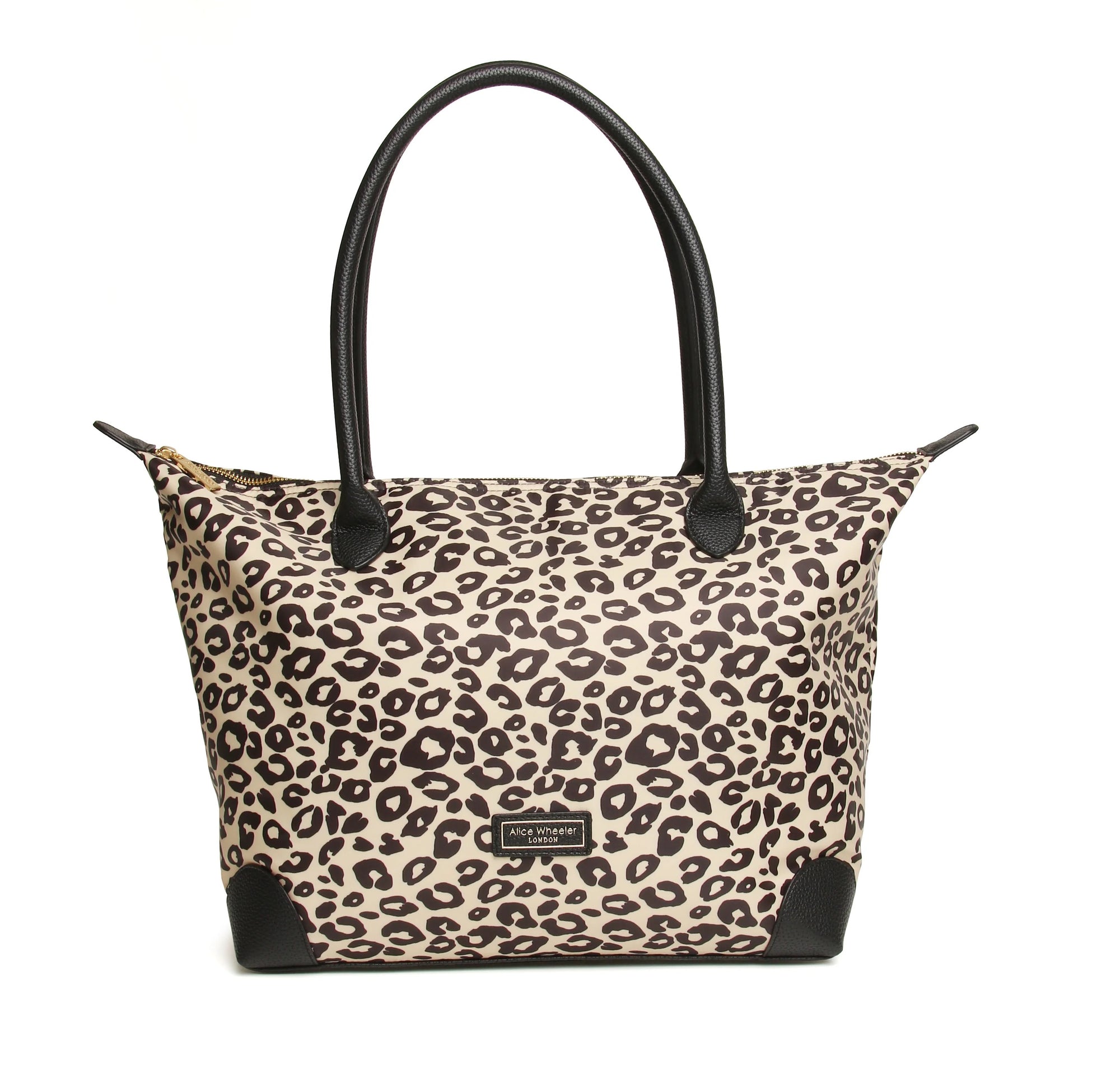 Alice Wheeler- Leopard Print - Shoreditch Large Tote Handbag