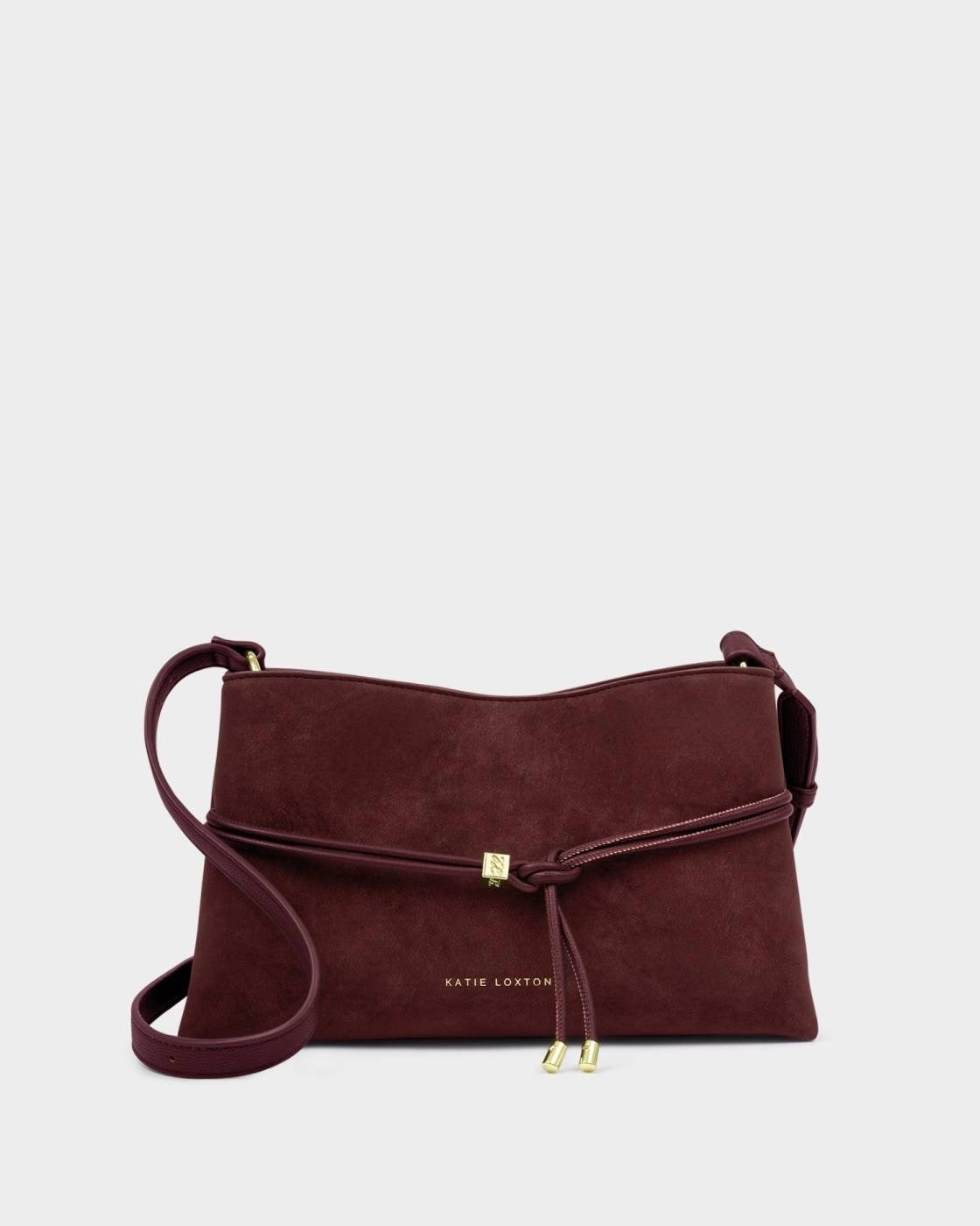 Katie Loxton - Lori -Small Crossbody Handbag - Cherry Suedette