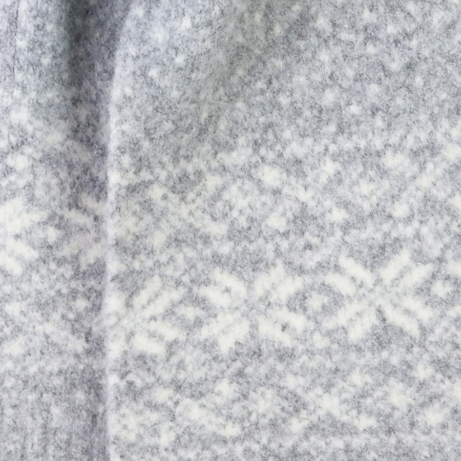 POM - Erica - Grey/White - Scandi Starflower Knitted Cosy Scarf