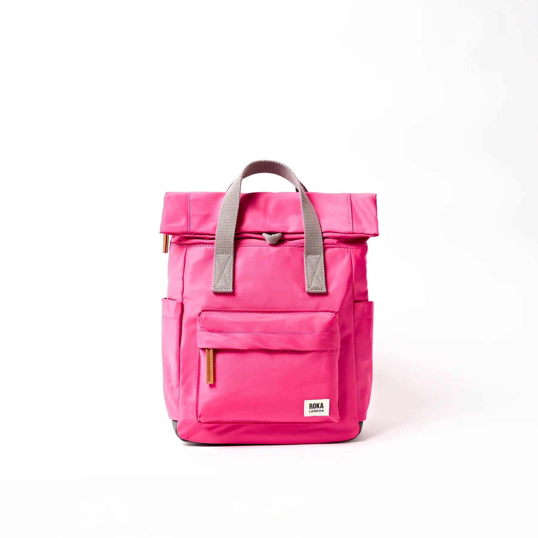 Roka Canfield Roll Top- Recycled Nylon - Small Backpack - Granita Red