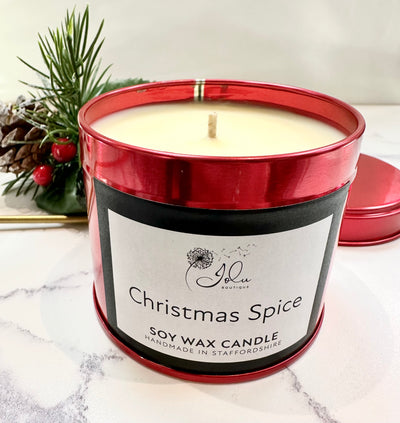 Jolu Boutique Christmas Spice Soy Wax Tinned Candle
