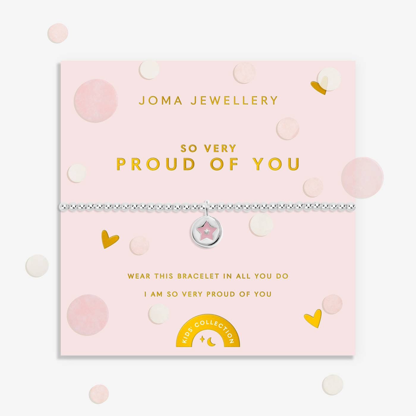 Joma Jewellery KIDS Confetti - So Very Proud Of You -  Silver Stretch Bracelet