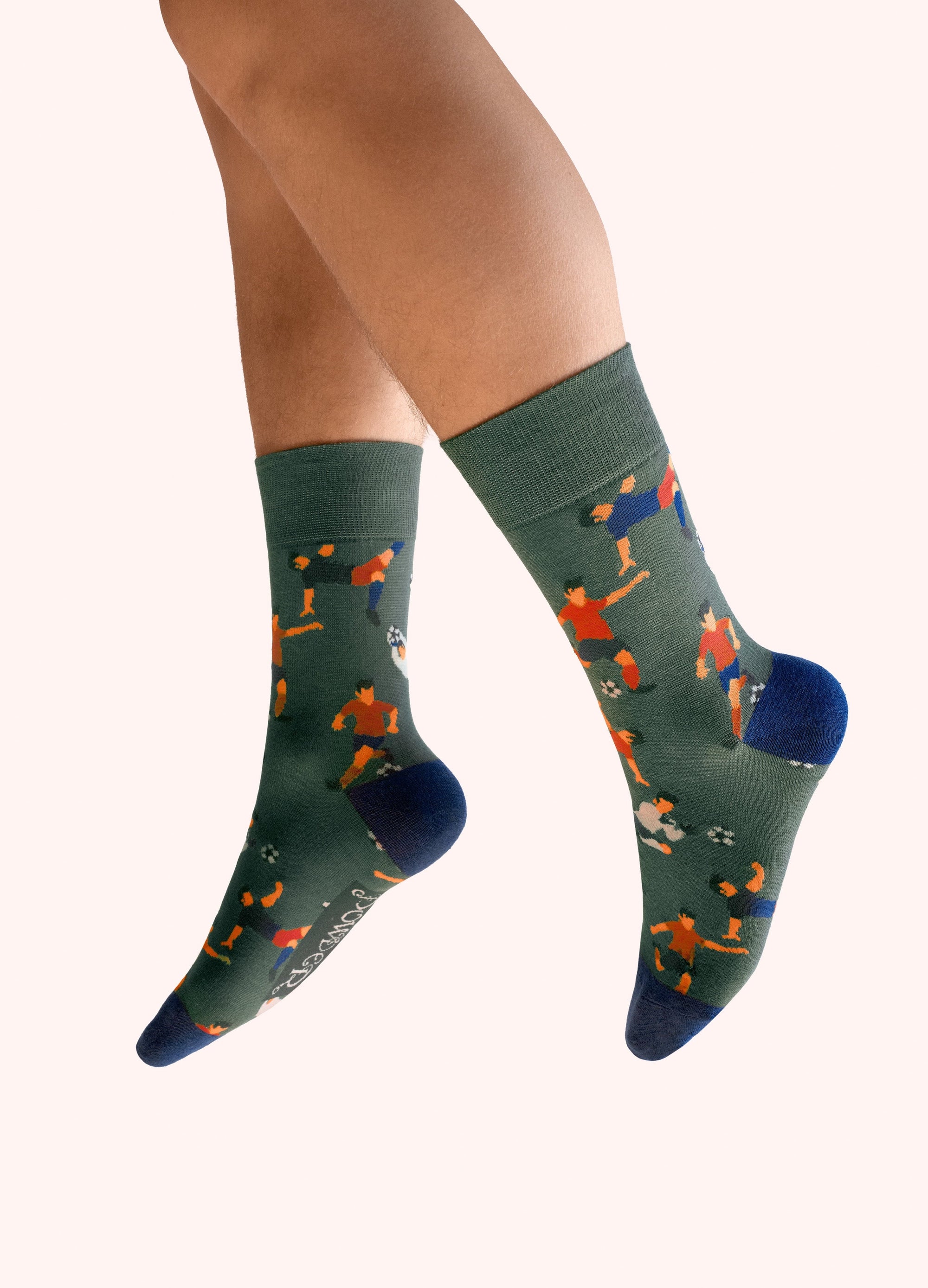 Powder Men’s Ankle Socks - Footballers - Green
