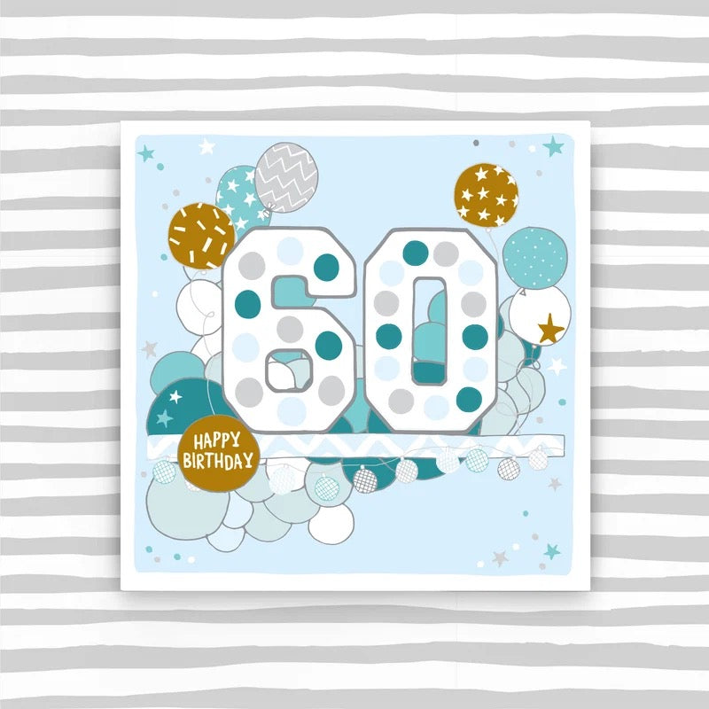 60 - Stars And Balloons Birthday Card - Molly Mae