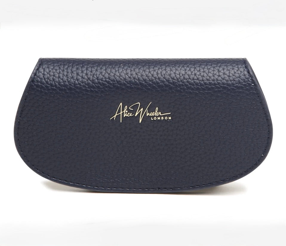 Alice Wheeler Bee Glasses Case - Navy Blue