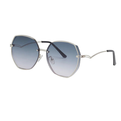 Elie Sunglasses Palma Blue/Silver Hex Sunglasses (EBS7004)