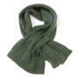 POM - Charlotte - Moss Green - Herringbone Knit Pull Through Crossover Scarf
