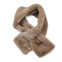 POM - Faux Fur Pull Through Scarf - Taupe
