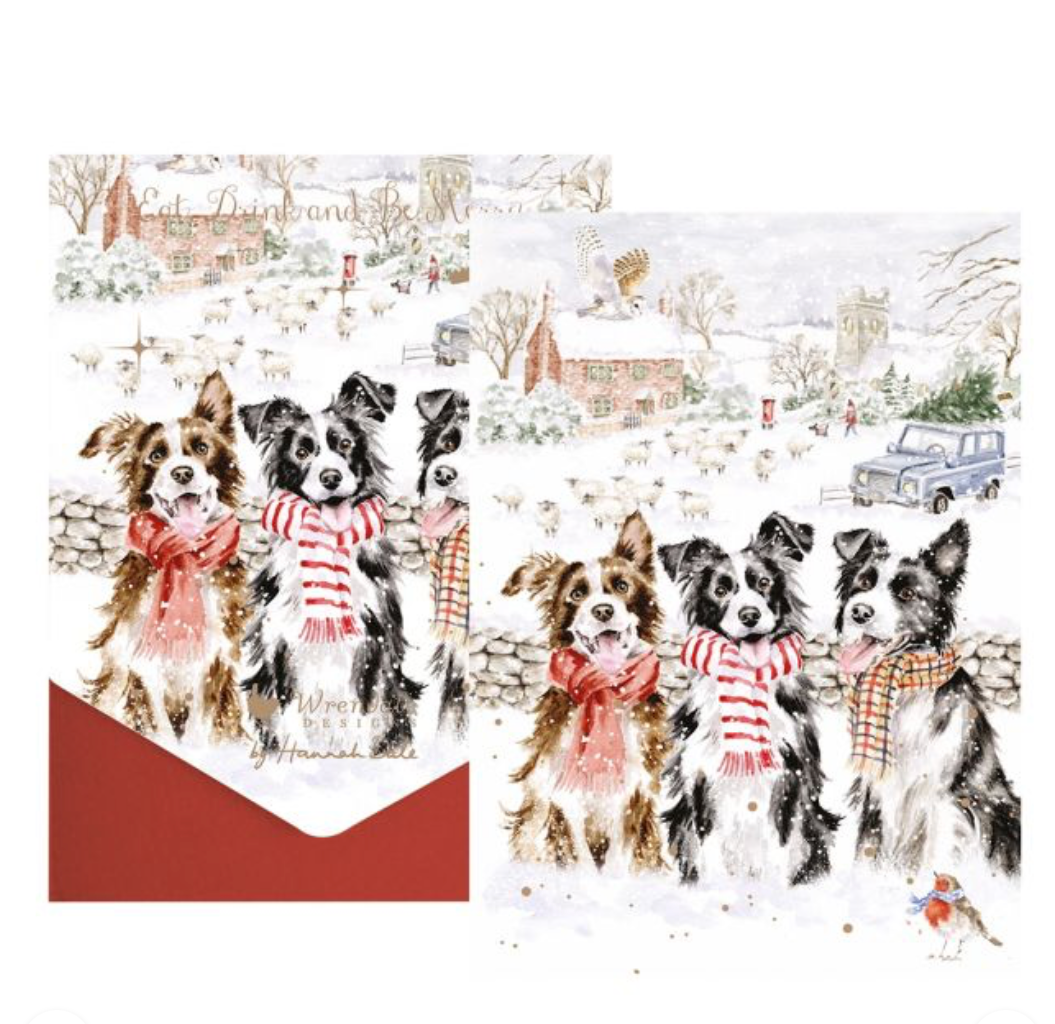 'While Shepherds Watch' Snowman &amp; Animals- Christmas Card Pack - Wrendale Designs
