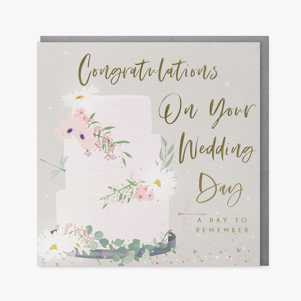 Belly Button Wedding Day Cake Card