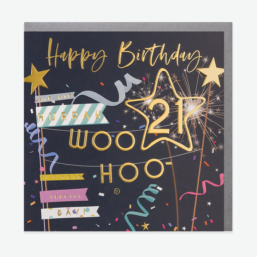Belly Button 21st Birthday Woohoo Card