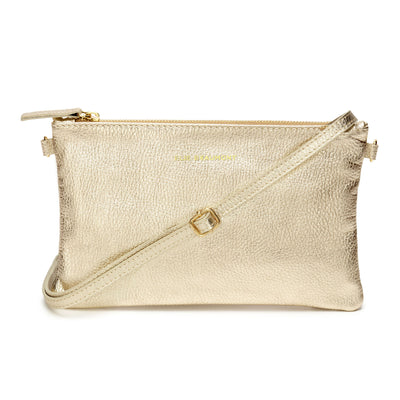 Elie Beaumont Designer Pouch Crossbody Bag - Gold