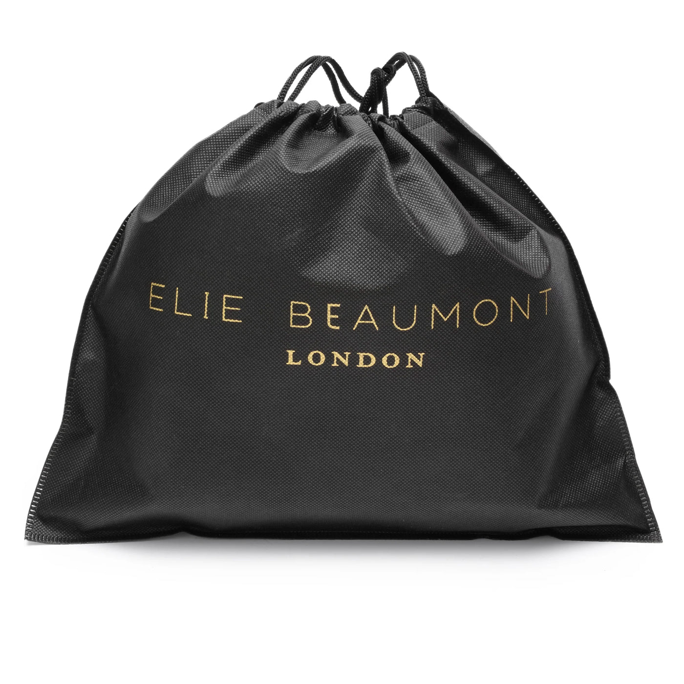 Elie Beaumont Designer Leather Raffia Sling Crossbody Bag - Black (GOLD Fittings)