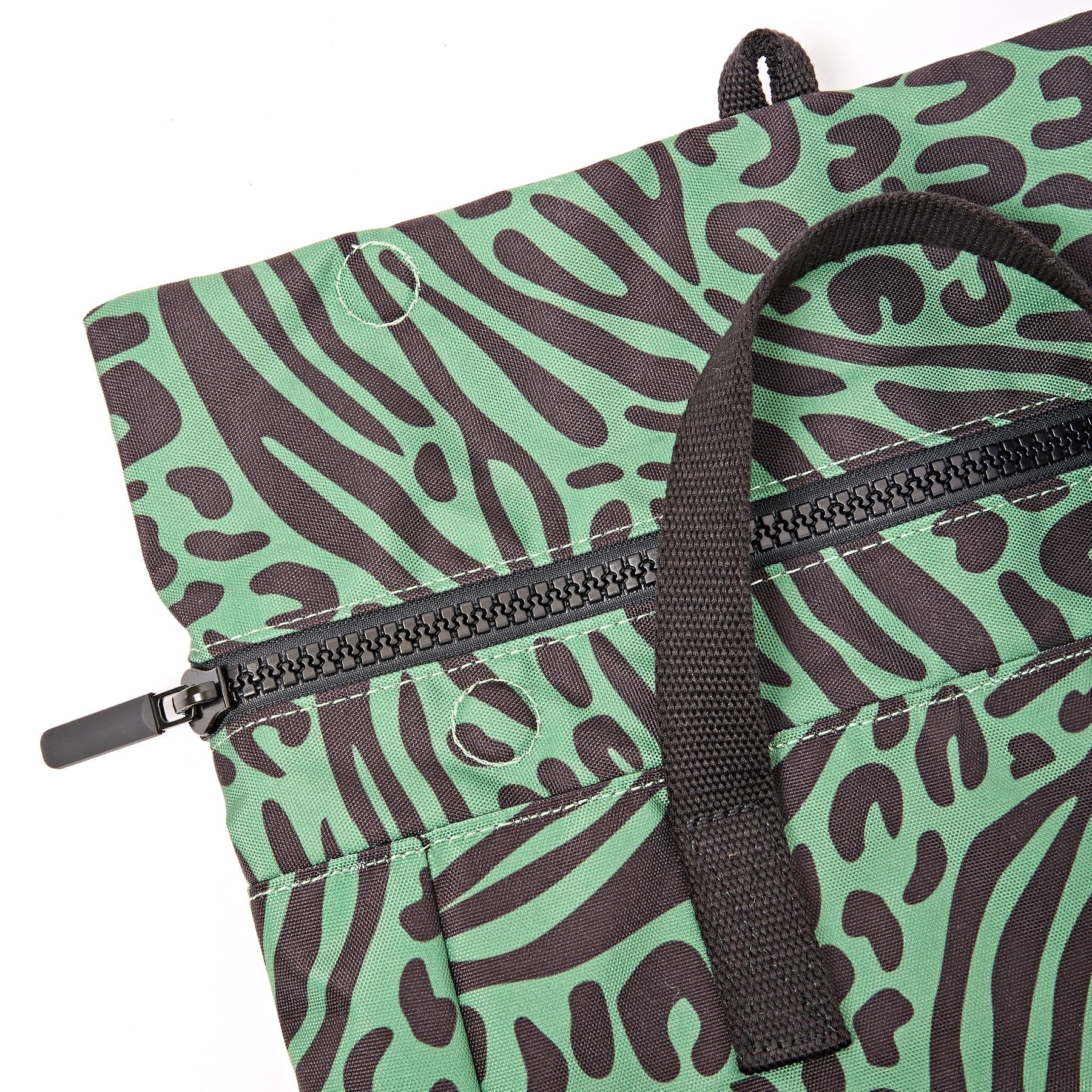 Roka Canfield Recycled CANVAS - Medium Backpack - Mixed Animal Artichoke (Limited Edition) Green/Black