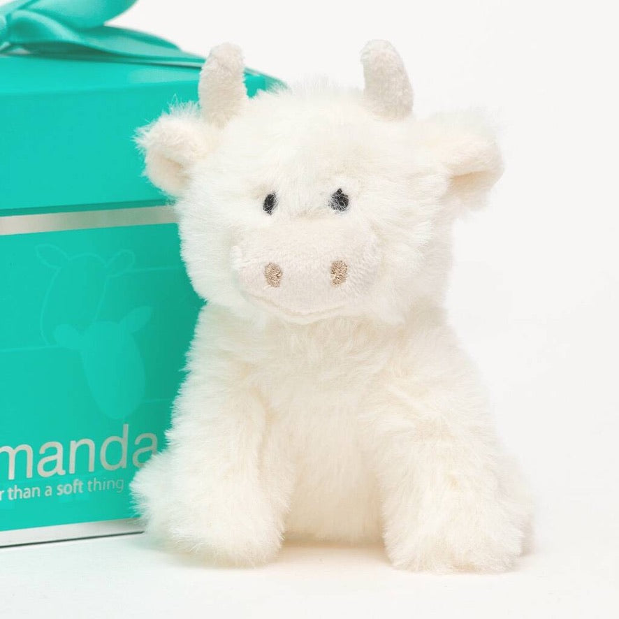 Jomanda Cream Highland Coo Soft Toy - MINI