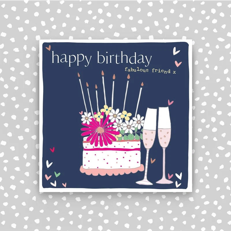 Molly Mae Happy birthday Fabulous Friend Cake &amp; Drinks Card