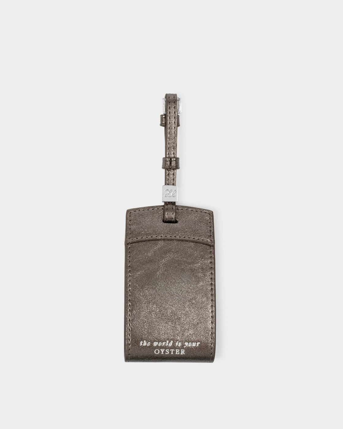 Katie Loxton - The World is Your Oyster - Luggage Tag - Pewter