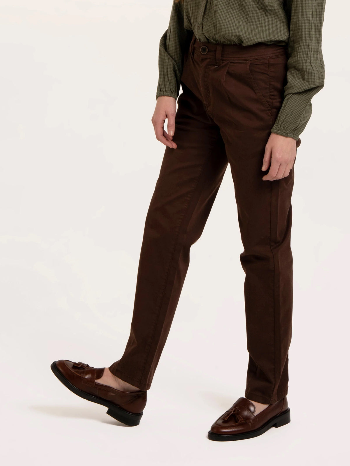 Brakeburn - Blake -  Straight Leg Trousers - Chocolate Brown