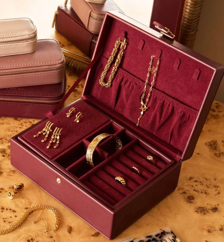 Katie Loxton -  Large Signature Jewellery Box - Cherry