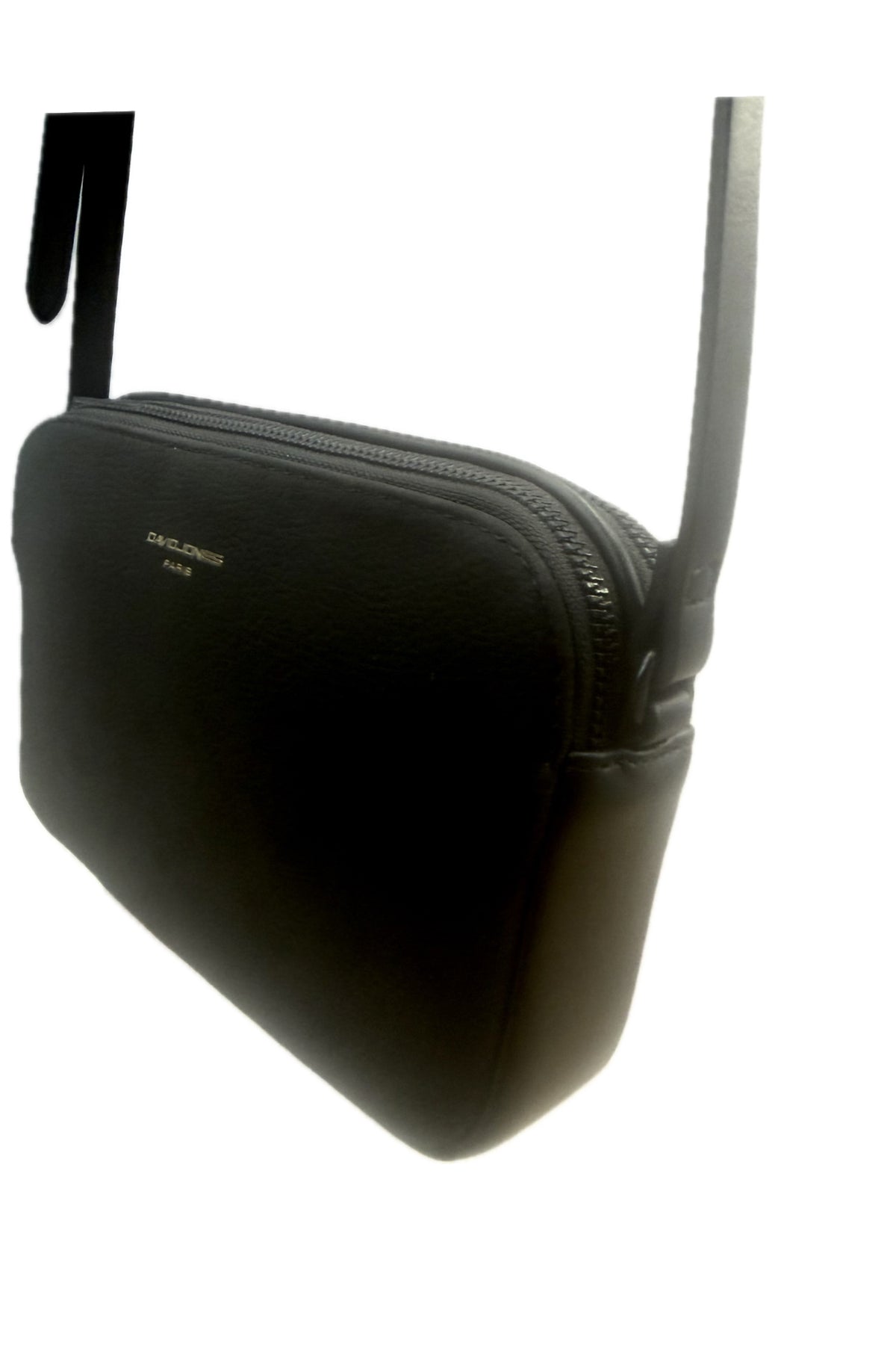 David Jones - (NVCM7335-3) Small Rectangular Double Zip Crossbody Bag - Black