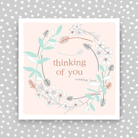 Molly Mae Thinking of You Floral Wreath Card