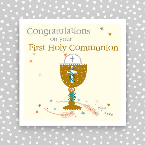 Molly Mae First Holy Communion Font & Cross Card