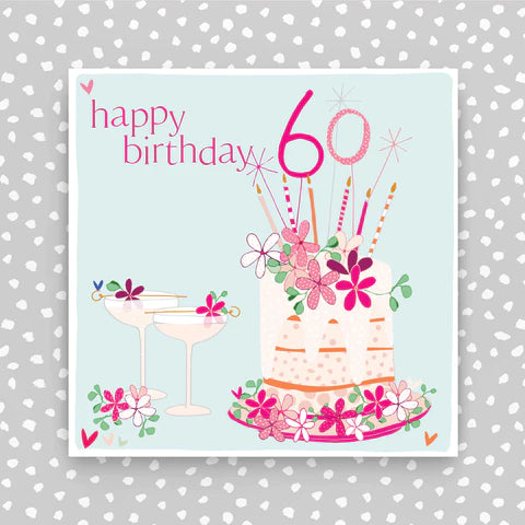 Molly Mae 60th Birthday Cake & Fizz Card