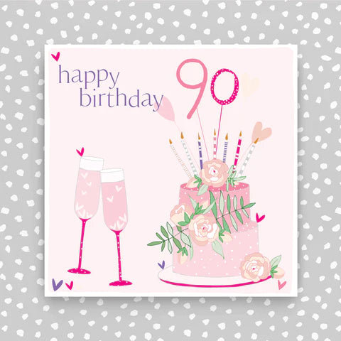 Molly Mae 90th Birthday Cake & Fizz Card