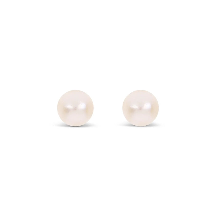 Lanes - Ivory Freshwater Pearl - Boxed Stud Earrings - Gold