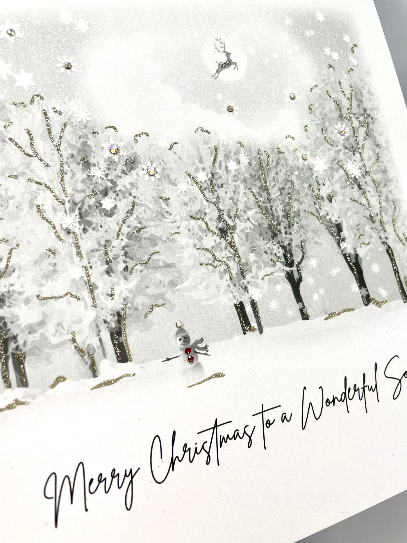 Five Dollar Shake -Snowman Merry Christmas to a Wonderful Son Card