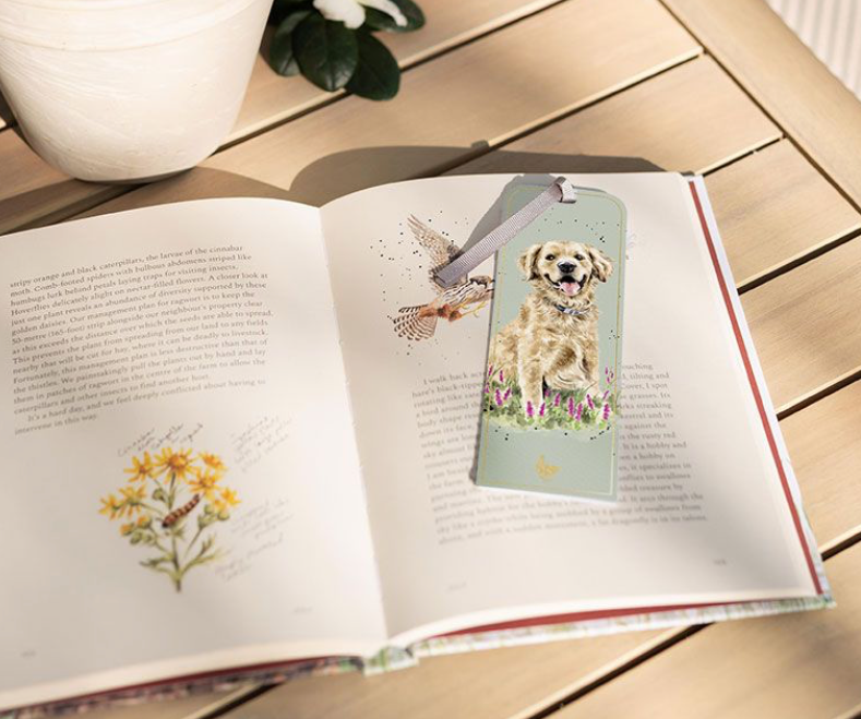 Walkies (Golden Retriever ) Bookmark  - Wrendale Designs