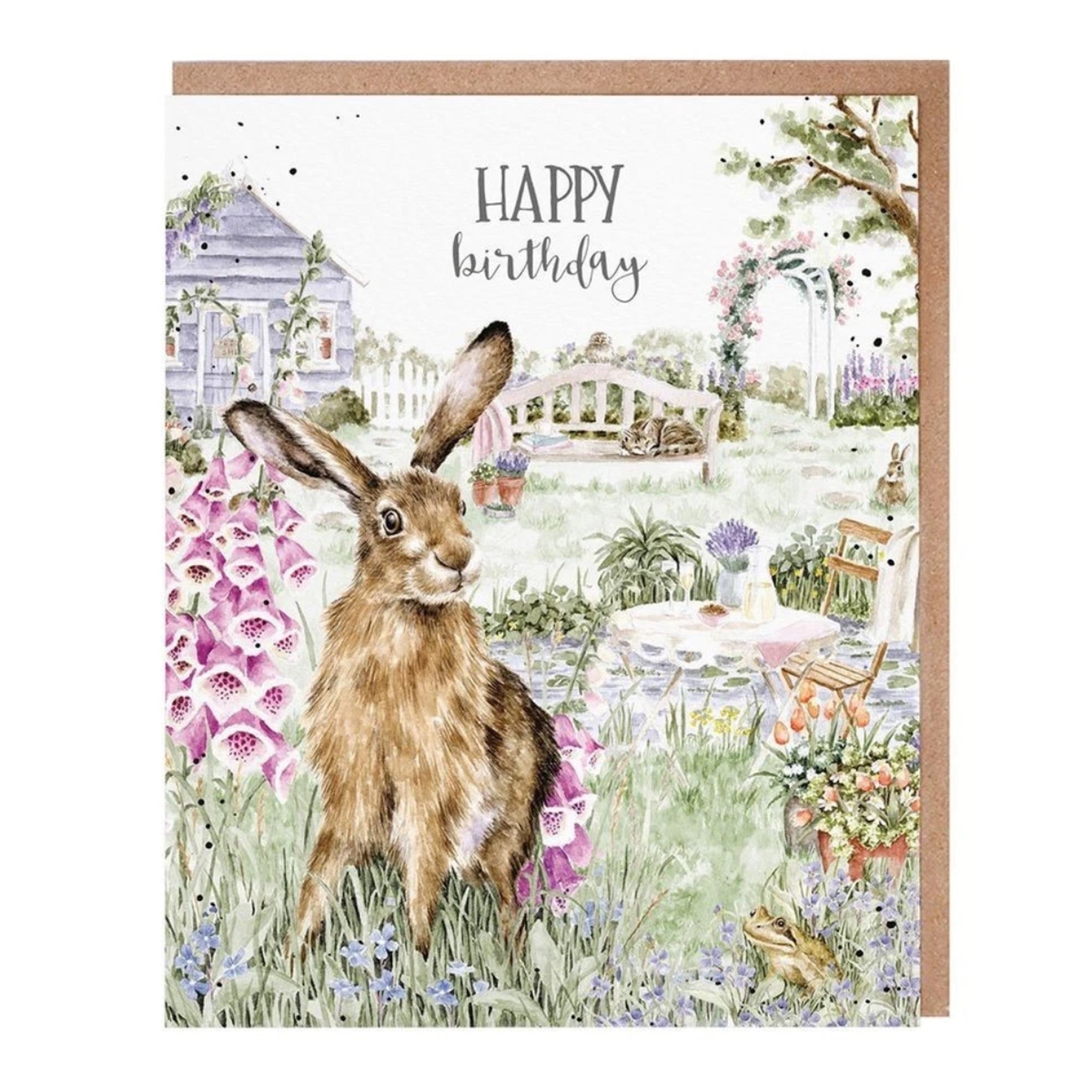 'The Wild Garden' (Hare) - Birthday Card - Wrendale Designs