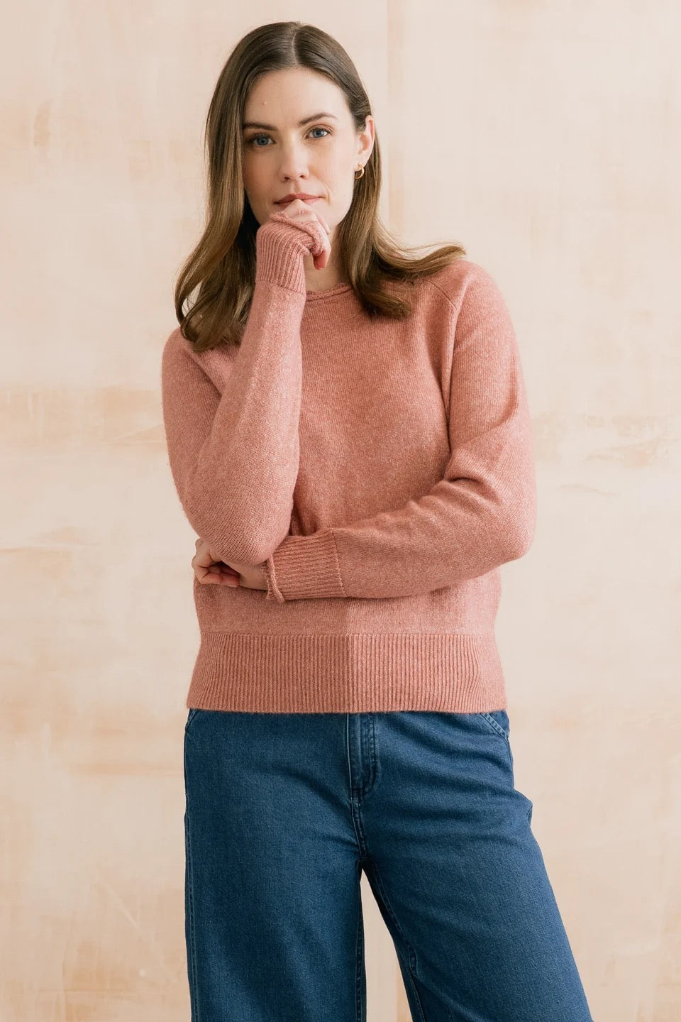 Elodie Scallop Knit Jumper - Vintage Rose - Lily &amp; Me
