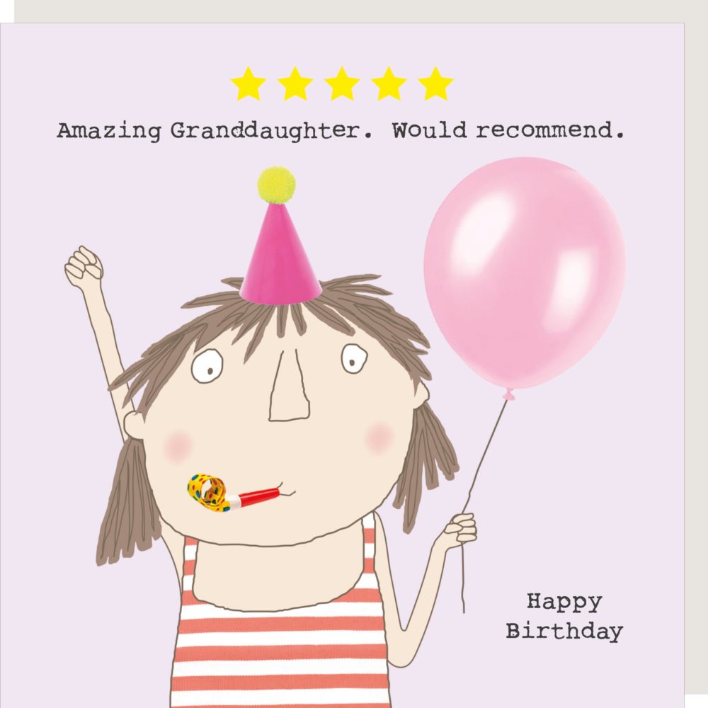 Rosie Made A Thing -Five Star Granddaughter - Birthday Card
