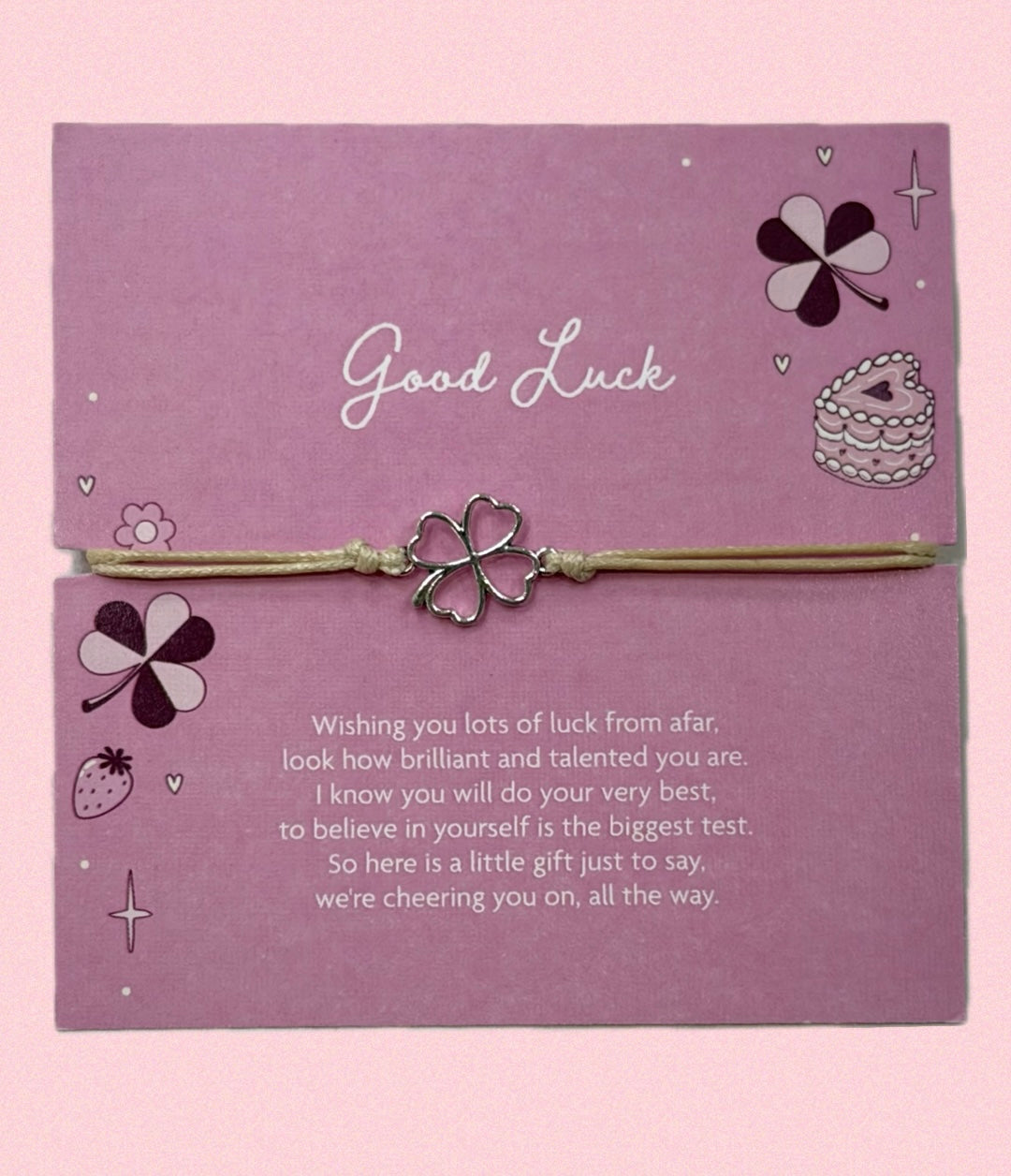 Letterbox Love - Good Luck - Clover - Cord Bracelet