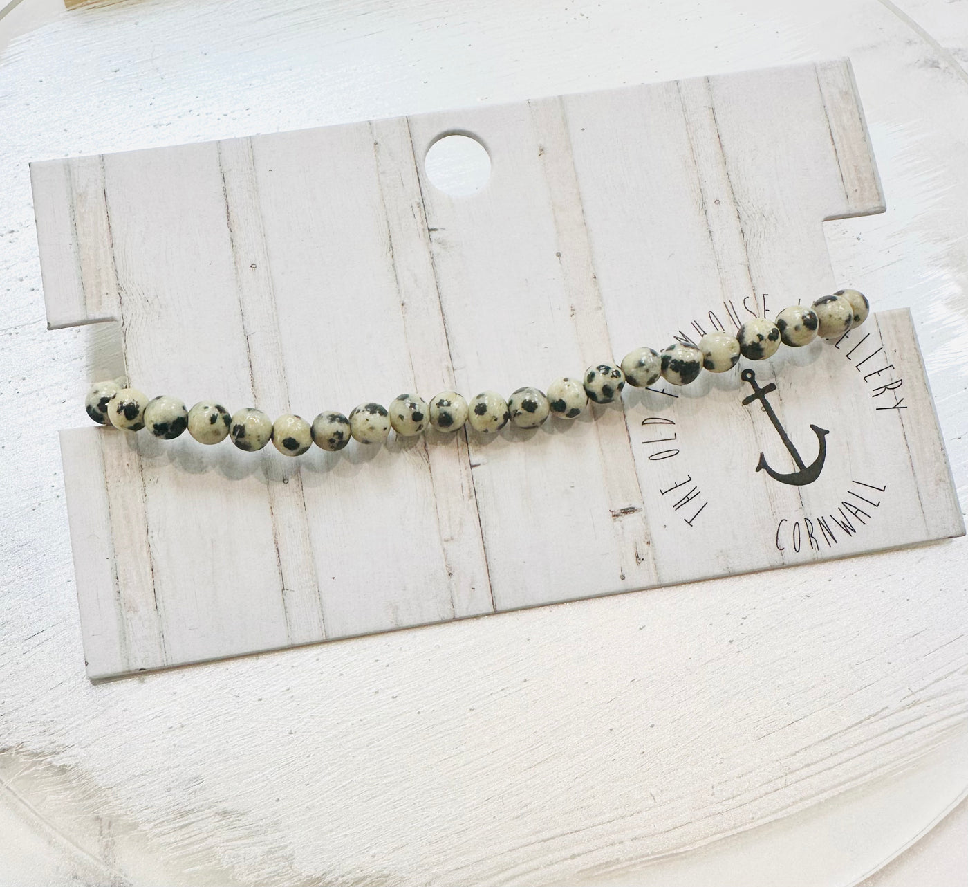 Gemstone Stretch Bracelet - Dalmatian Jasper - The Old Farmhouse Jewellery