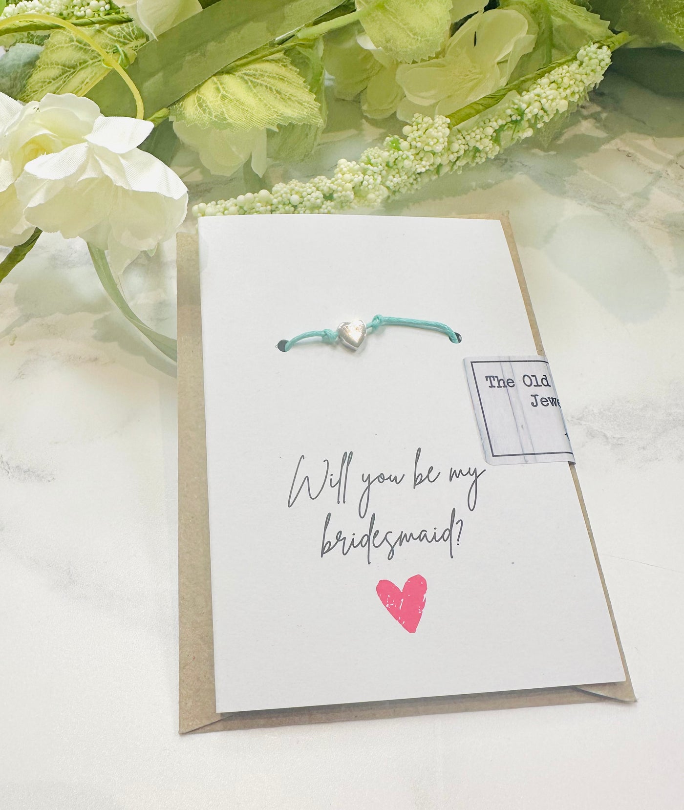 Will You Be My Bridesmaid? - Heart Turquoise Cord Wish Bracelet