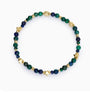 Boho Betty - Ziggy -  Azurite & Gold Star Gemstone Stretch Bracelet