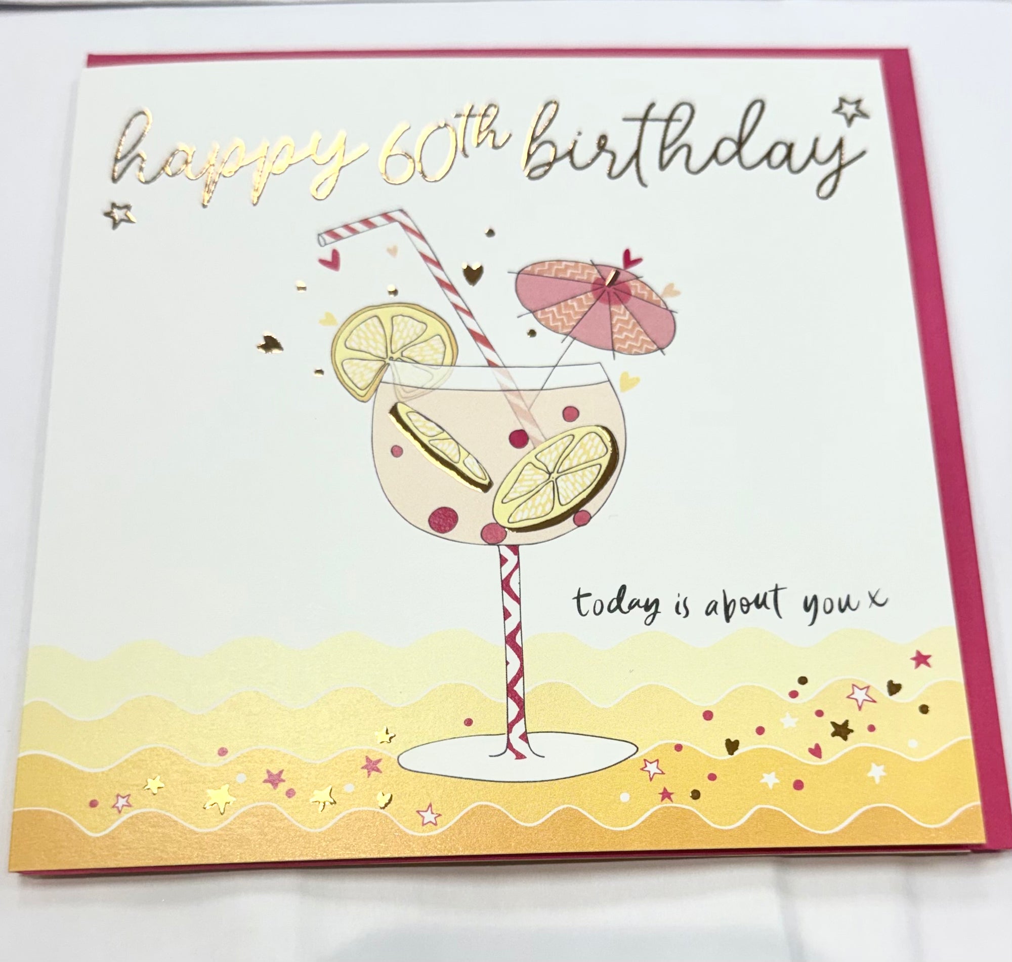Molly Mae Happy 60th Birthday Cocktails Birthday Card
